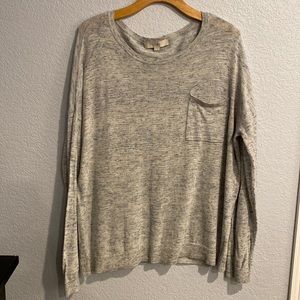 Marled Gray/Blue Sweater - Loft